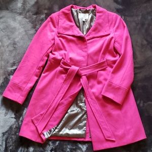 Old Navy | Belted Magenta Peacoat Size L